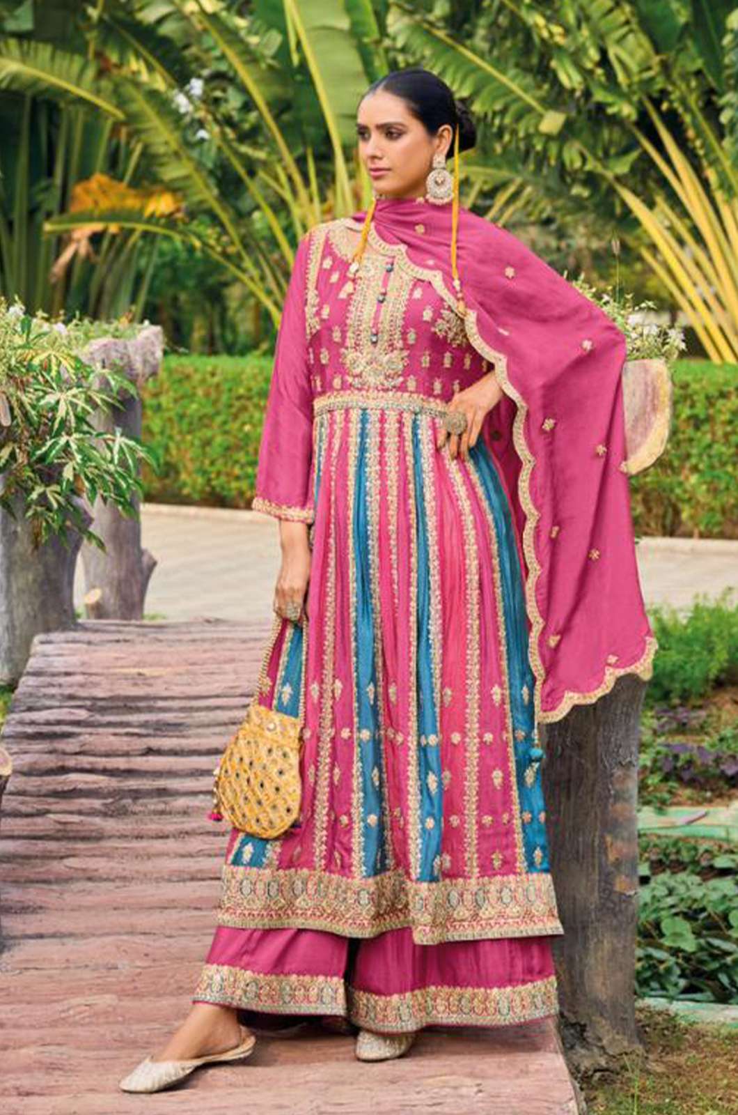 Your Choice ONLY Pure Chinon Anarkali Suit with Embroidery work