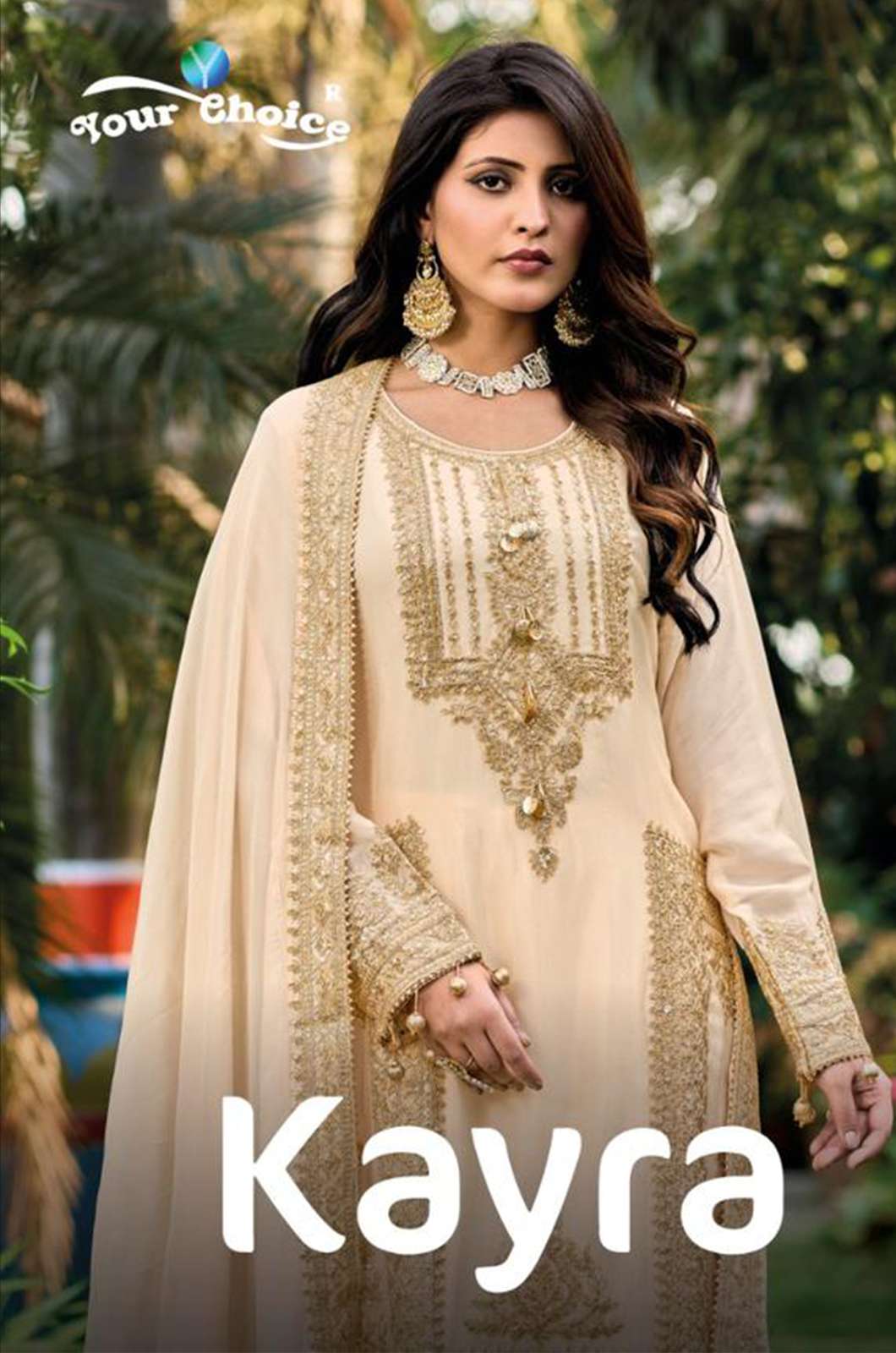 Your Choice Ramadan24 Pure Chinon Suit with Embroidery Work
