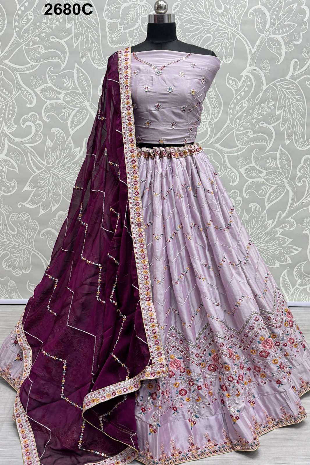 ANJANI ART 5952 Rangoli Silk Thread , Sequins , Zari work Lehenga Choli