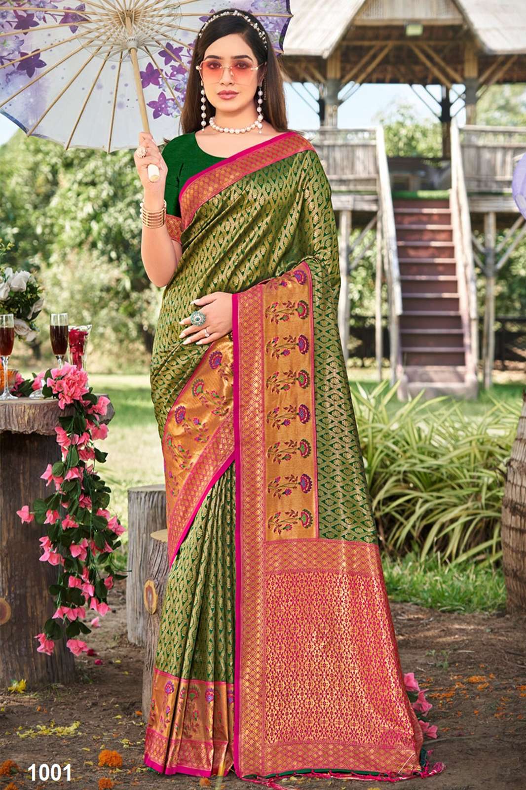 BUNAWAT 5777 ABHILASHA SILK Banarasi Silk Saree in Beautiful Multicolors