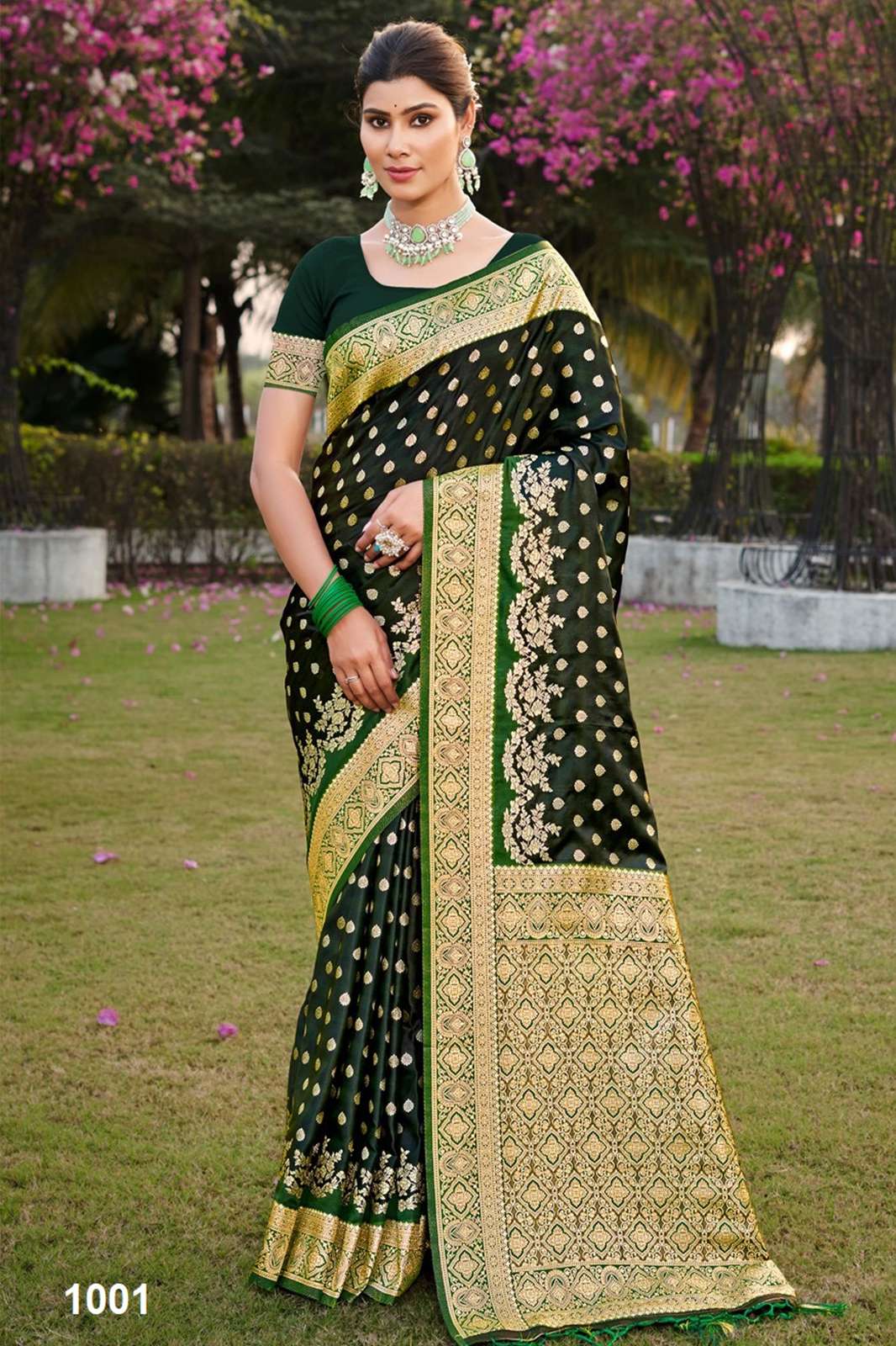 BUNAWAT 5791 Stain Silk Saree Navratri Collection 
