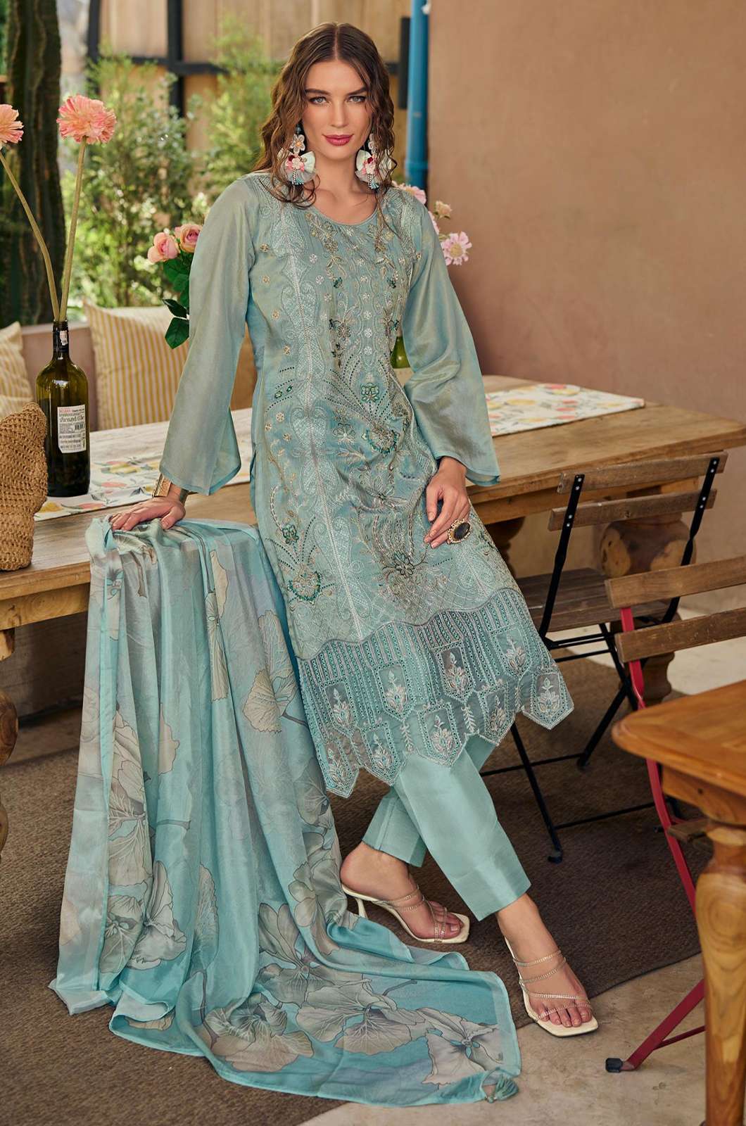 GULL JEE ANANTA 5752 Pure Seamer silk Suit with Hevay Embroidery Work