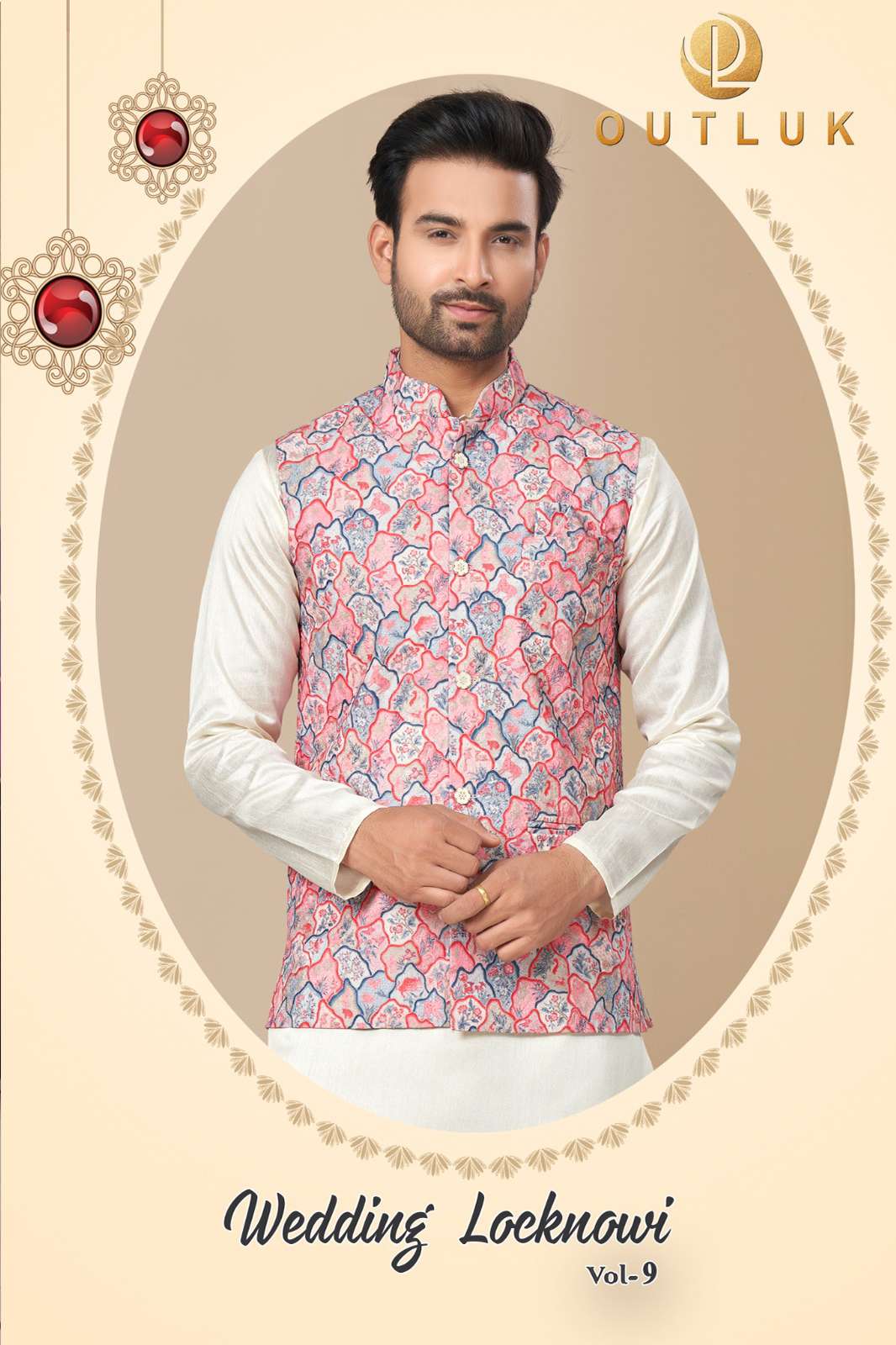OUTLUK 5177 Outluk Wedding Collection Vol 9 Heavy Cotton digital Print with Lakhnowi and Sequnce Work kurta 