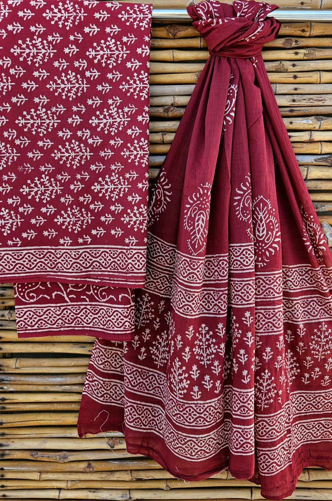 Shri Balaji Emporium 4892B Hand Block Printed Cotton Suits with Cotton Duptta