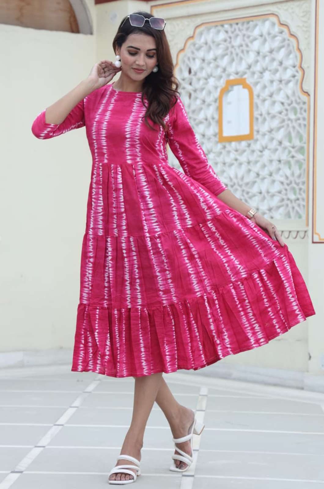 Shri Balaji Emporium 5999 Pure Cotton Hand Printed One piece Long Dress
