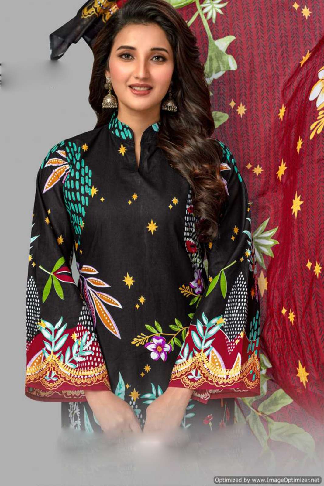 Shri Balaji Emporium 6041 Deeptex Roohi Zara Heavy Lawn Poplin Cotton Printed Suit