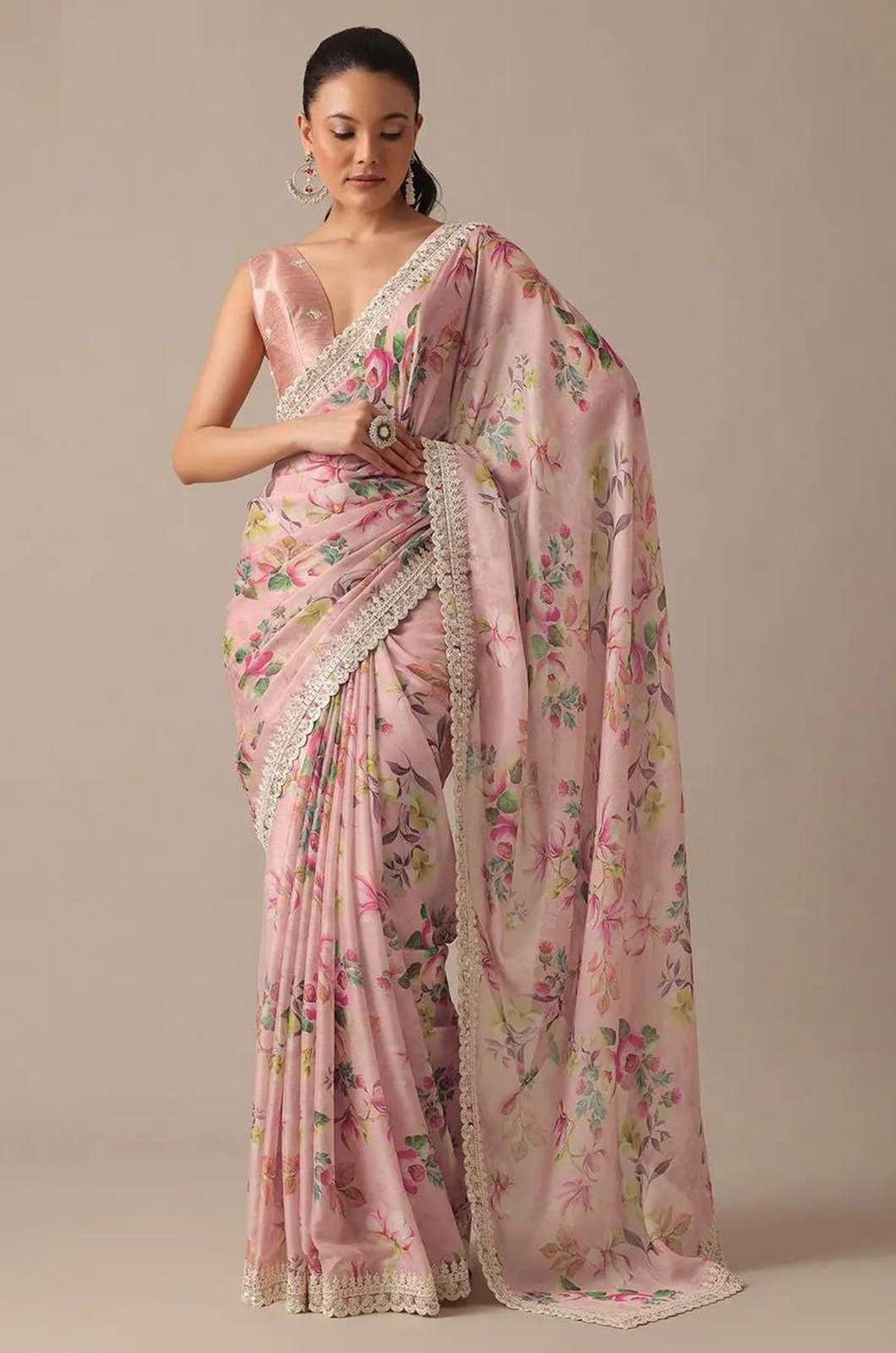 Shri Balaji Emporium AN1210 COLOUR’S 5885 Beautiful Digital Prints & Embroidery Codding Saree