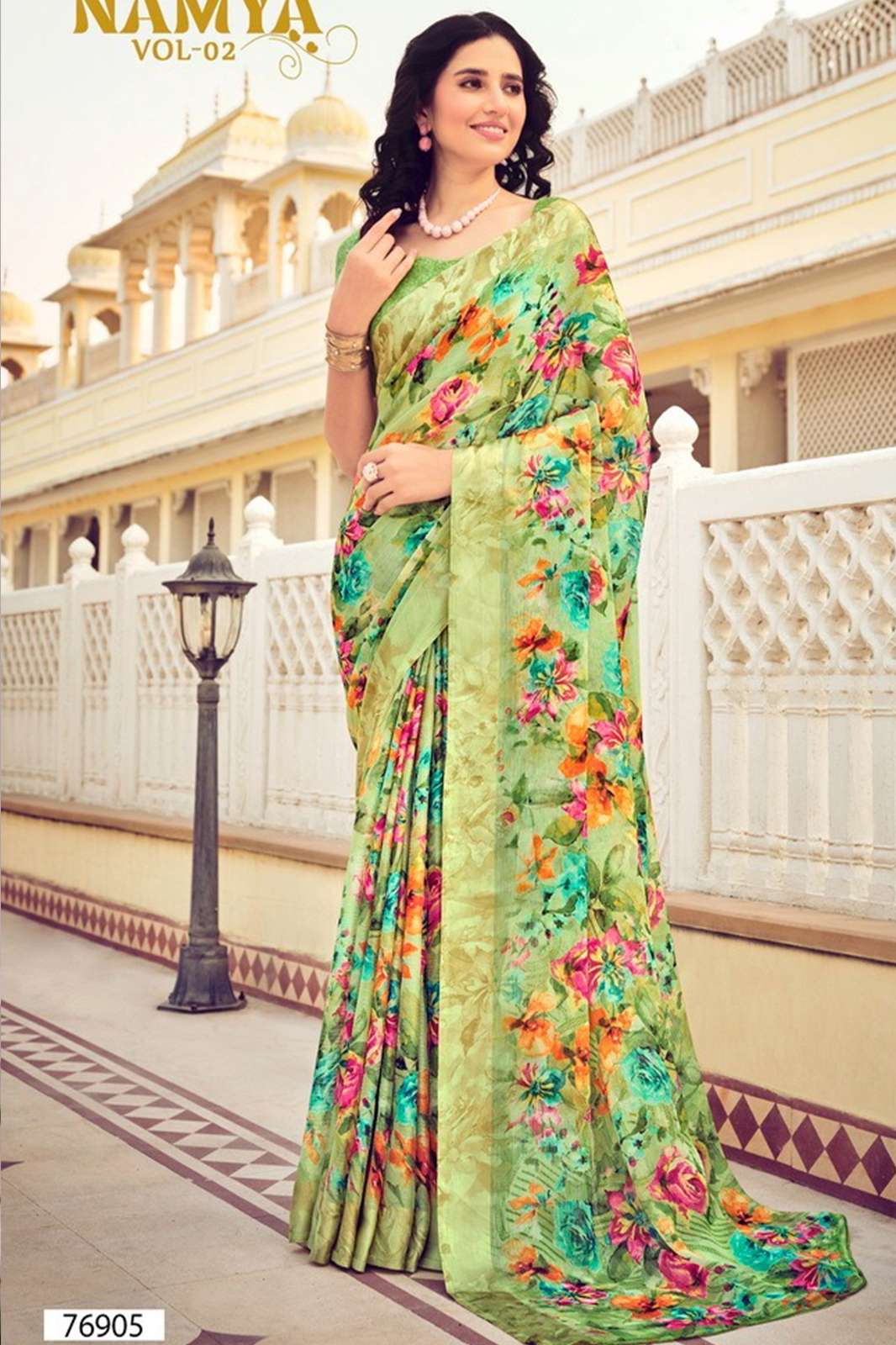 VIPUL 5375 NAMYA VOL-02 Chiffon  Floral  Printed Sarees In Beautiful Multicolors 