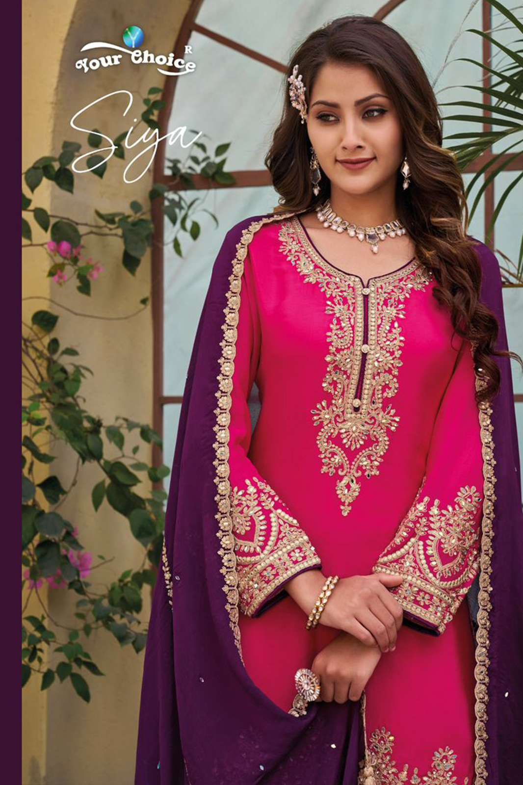 Your choice 5806 SIYA Semi Pure Chinon Pakistani Partywear Suit Collection 
