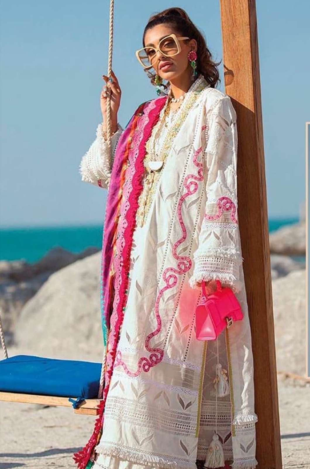 Zarqash 2171 & 2173 338L Beautiful Cotton Pakistani Suit with Embroidery Work