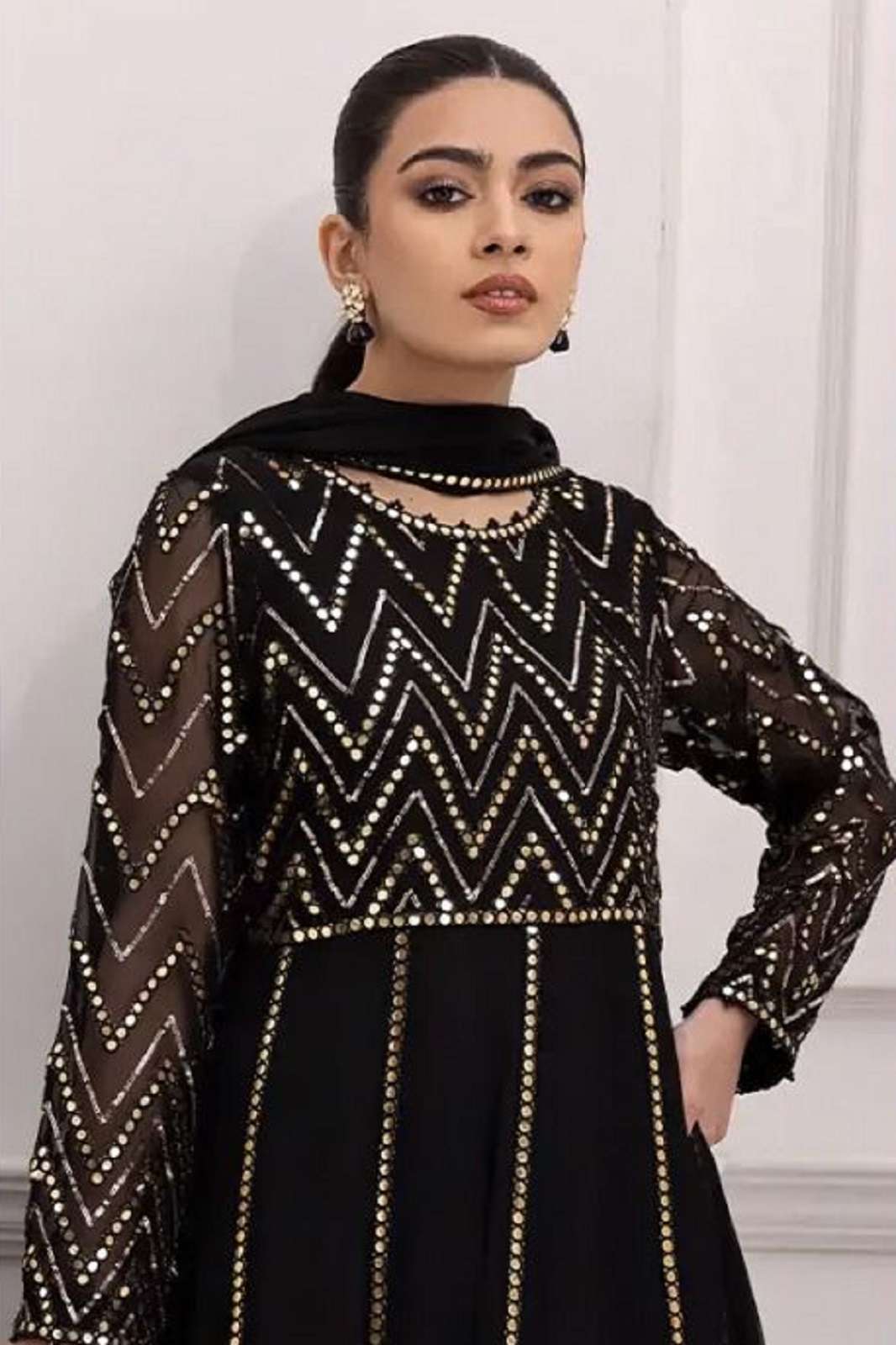 AL KHUSHBOO 5020 BLACK PAKISTANI SUIT