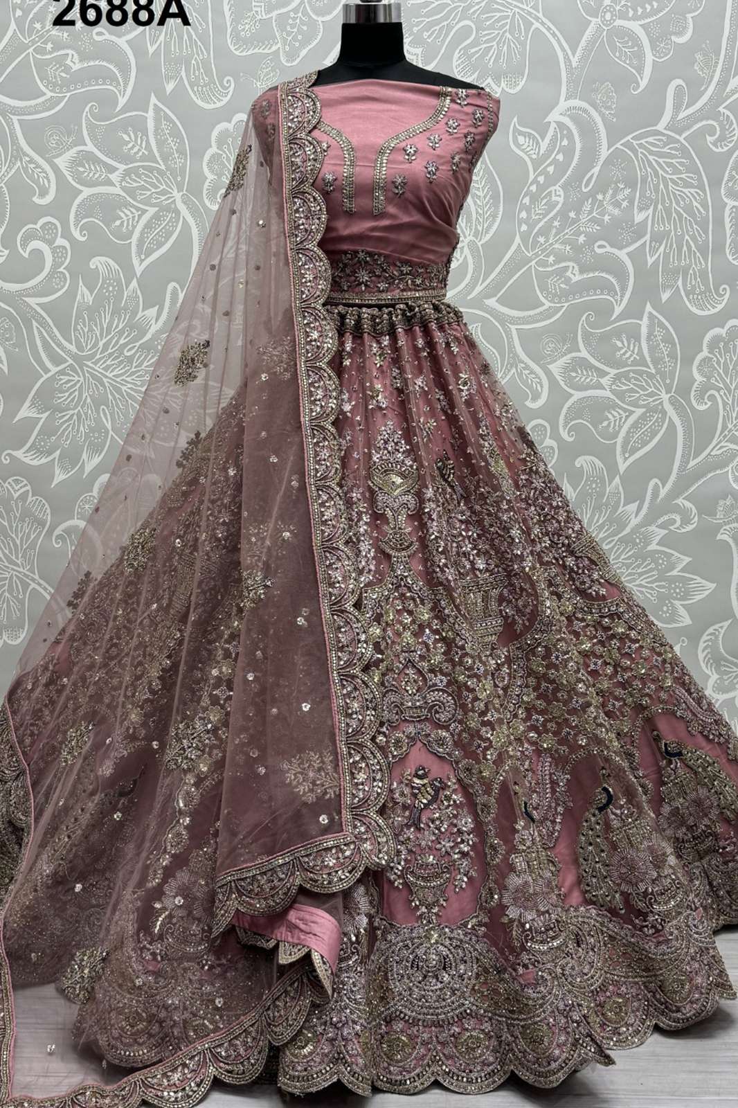 ANJANI ART 6542 2688A TO 2688C Indian Traditional Velvet Bridal Lehenga Choli 