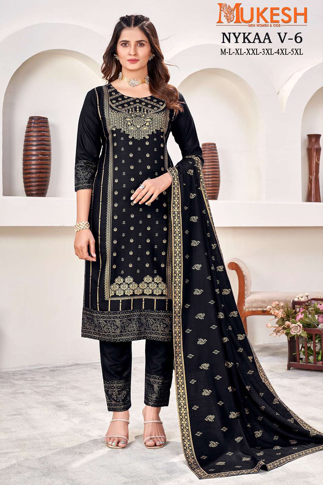 BANWARI FASHION 6528  NYKAA V-6 PAKISTANI SALWAR SUITS EID SPECIAL COLLECTION