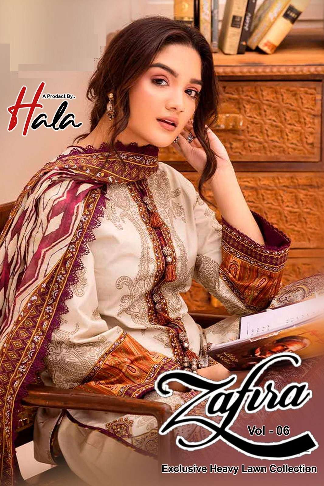 HALA ZAFIRA VOL 6 PURE LAWN COLLECTION