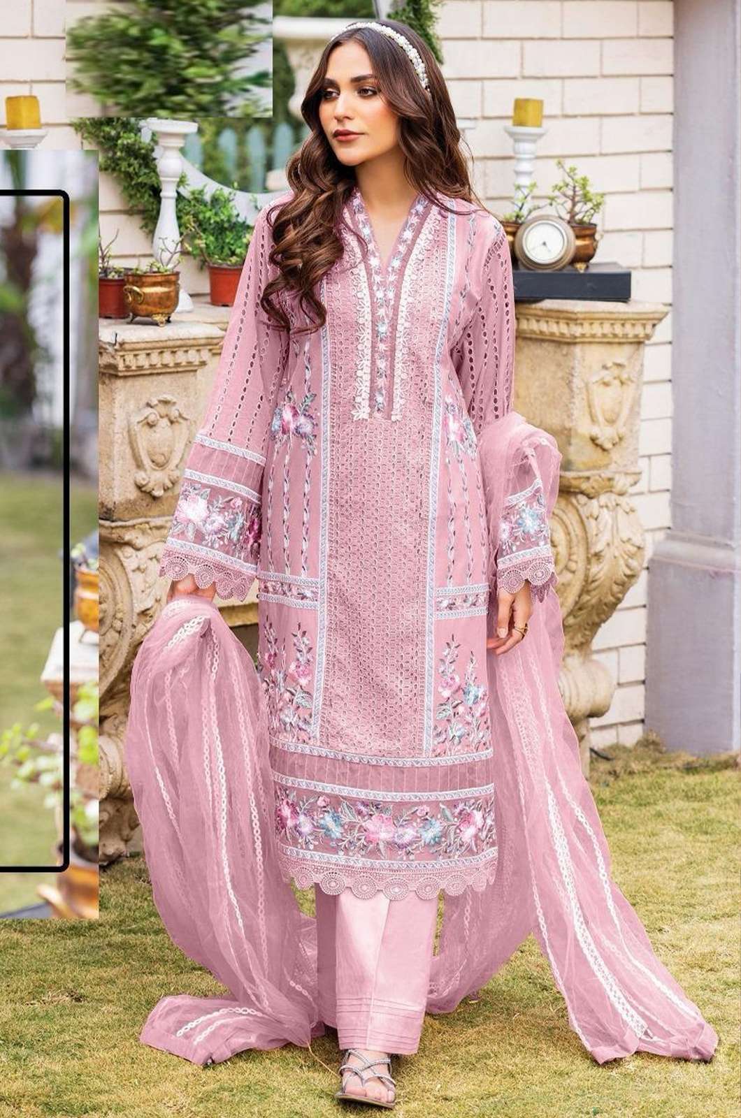 HOOR TEX H 188 A To D Embroidered Faux Georgette Pakistani Suit