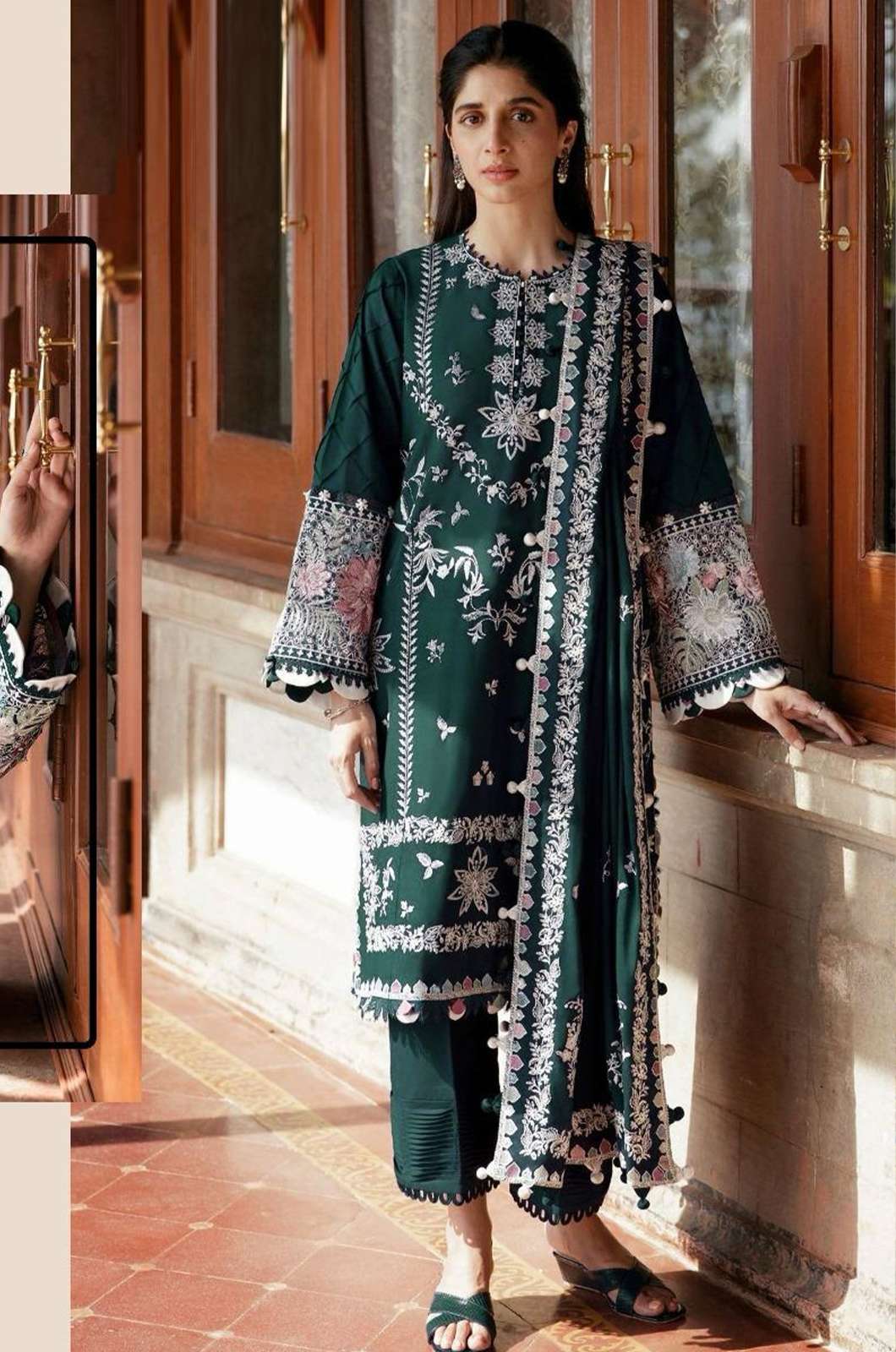 HOOR TEX H 249 A To D Embroidered Faux Georgette Pakistani Suit with Beautiful Dupatta