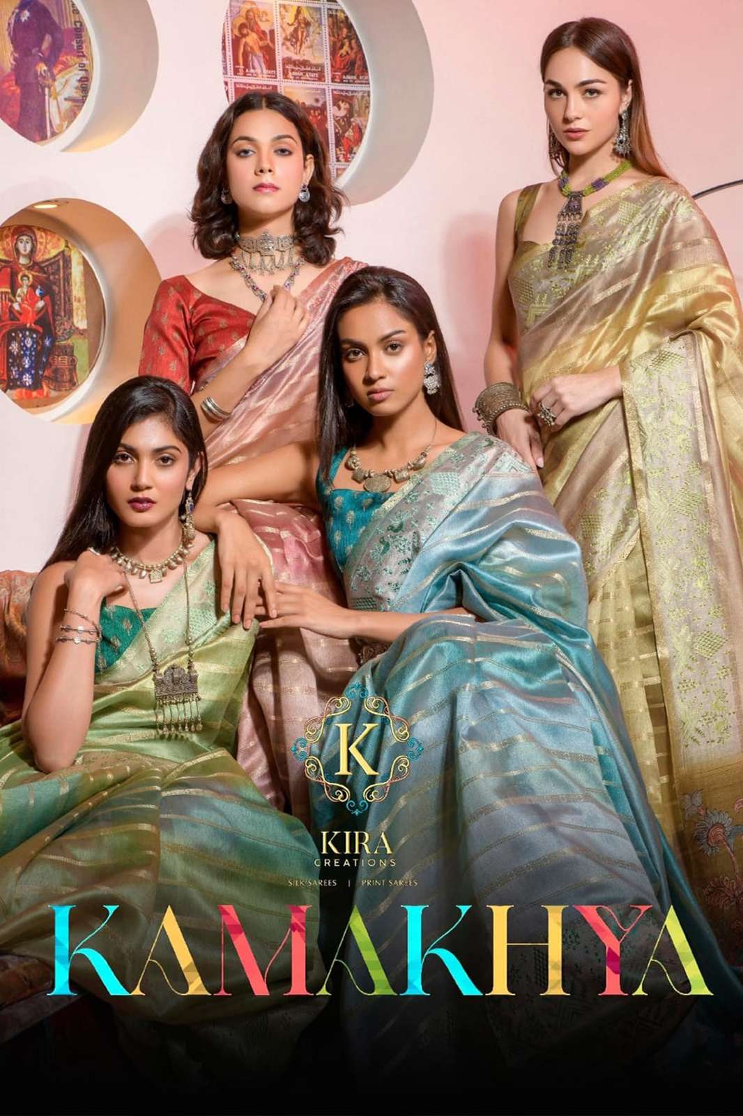 KIRA 6136 KAMAKHYA silk with Digital print & Embroidery Party Wear Sarees 
