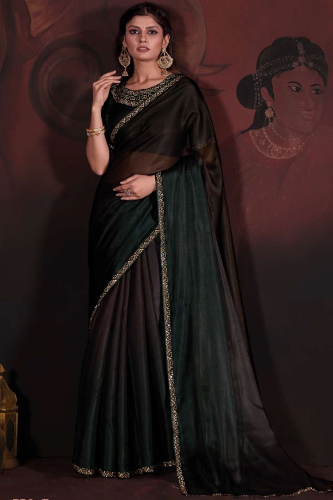 MEHEK 5648 758A TO 758E party wear designer satin georgette plain with border saree