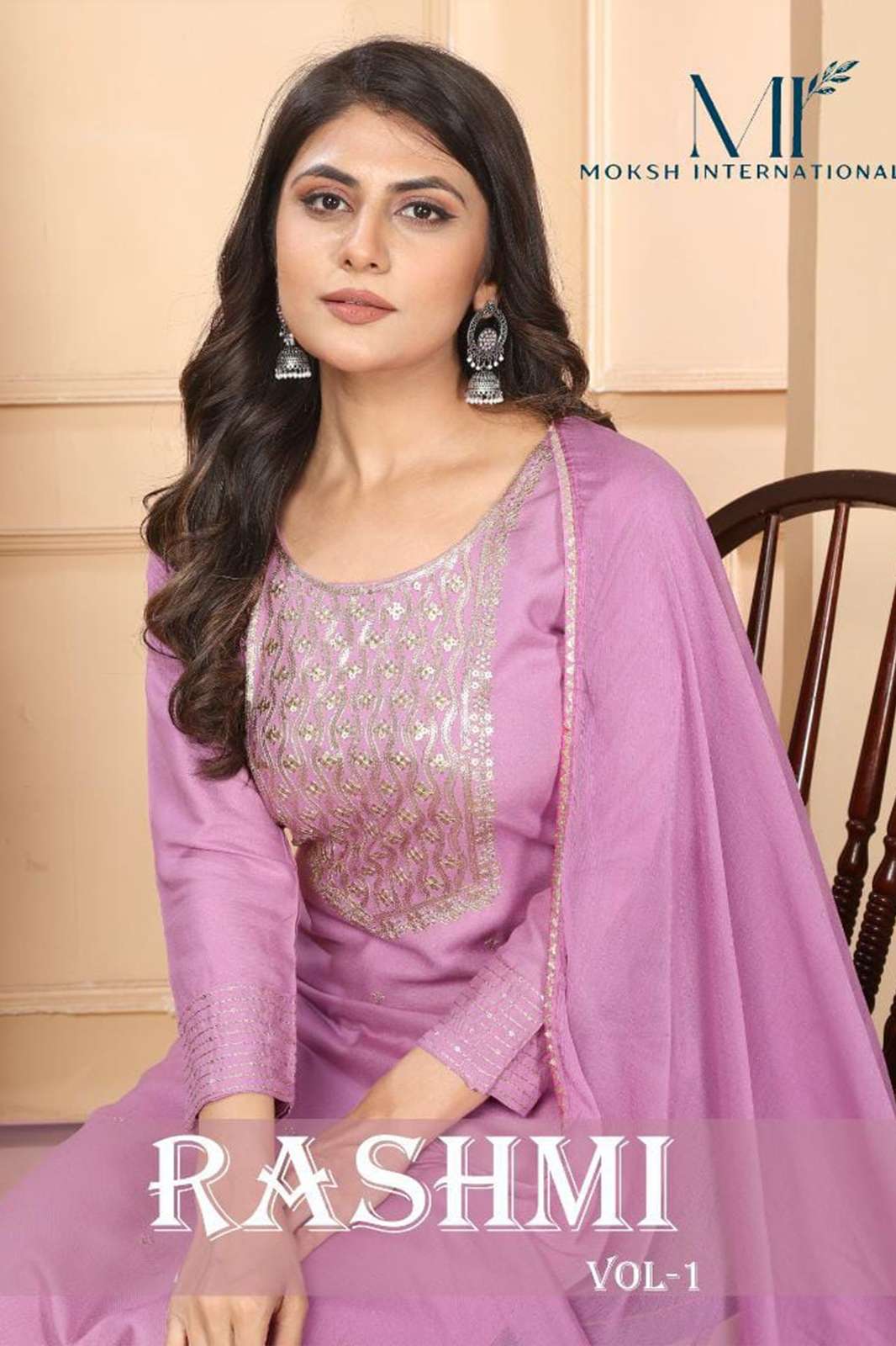 MOKSH 6536 RASHMI VOL-1 Premium Riyon Heavy Sequence Embroidery Suit Salwar 