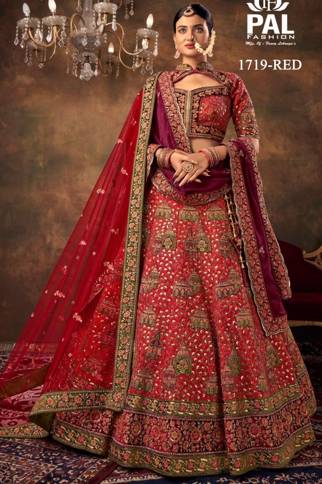 PAL FASHION 6399 D NO 1718,1719,1720 BRIDAL DESIGNR LEHENGA CHOLI