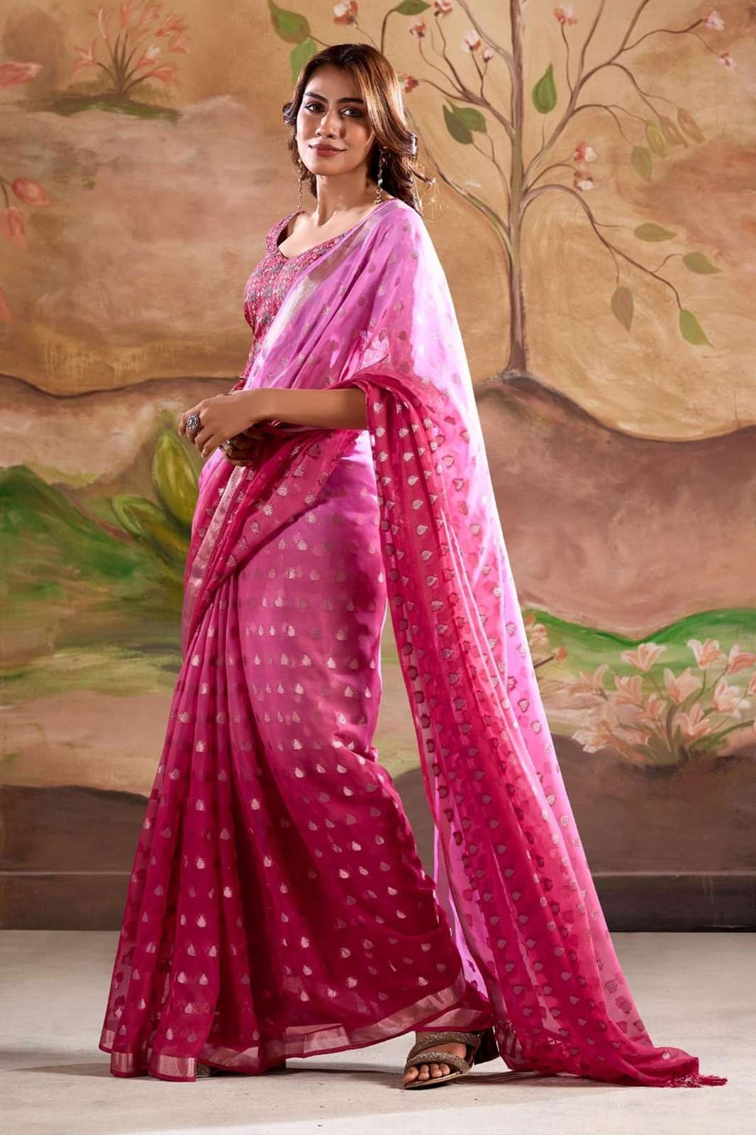 RAJPATH 6512 MERRIGOLD SILK Banarasi Butta Georgette Beautiful Designer Sarees