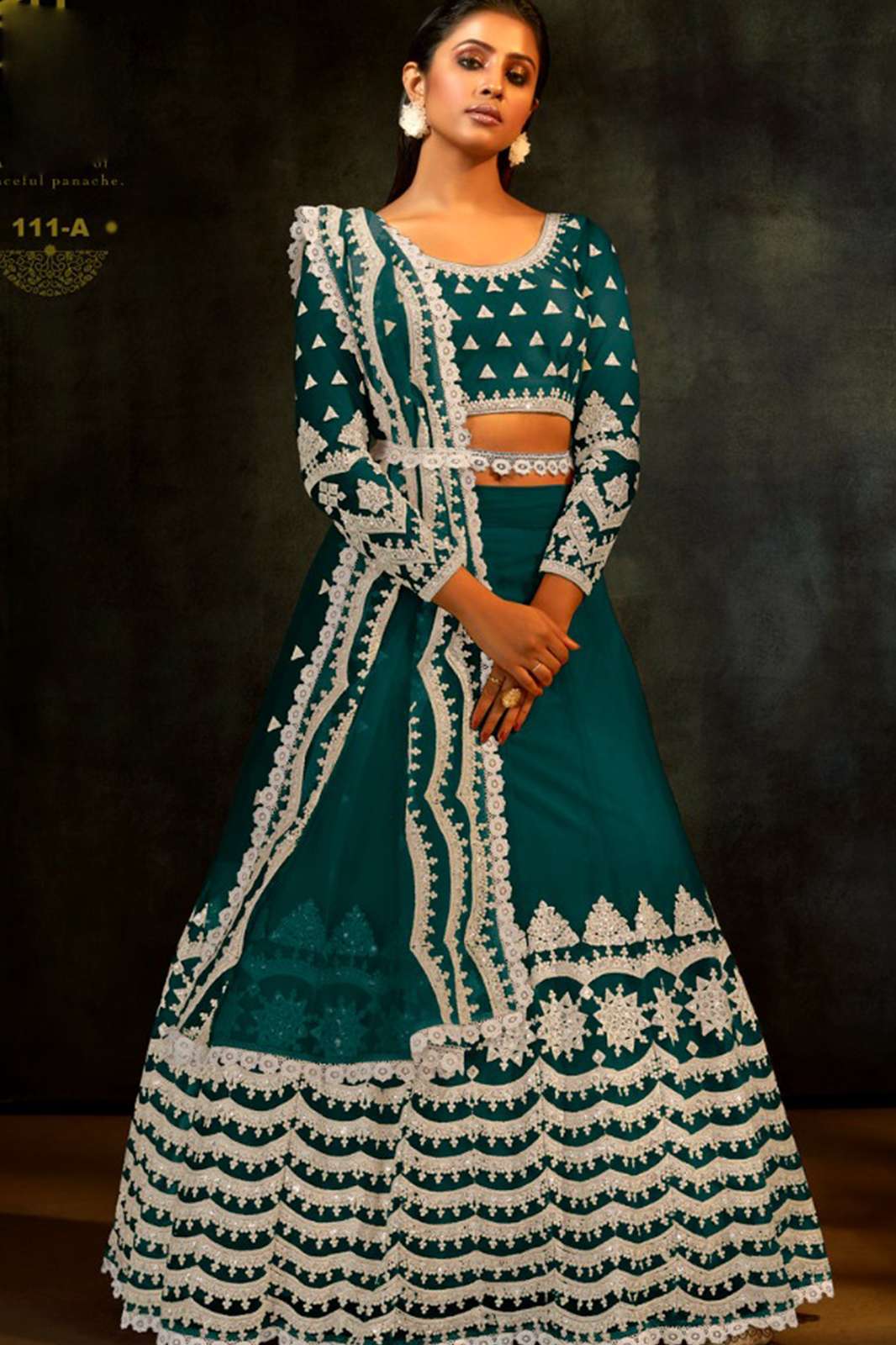 SHREEMATEE 6121BREEZE 111 COLORS Indian Designer Embroider Party Wear Lehenga Choli 
