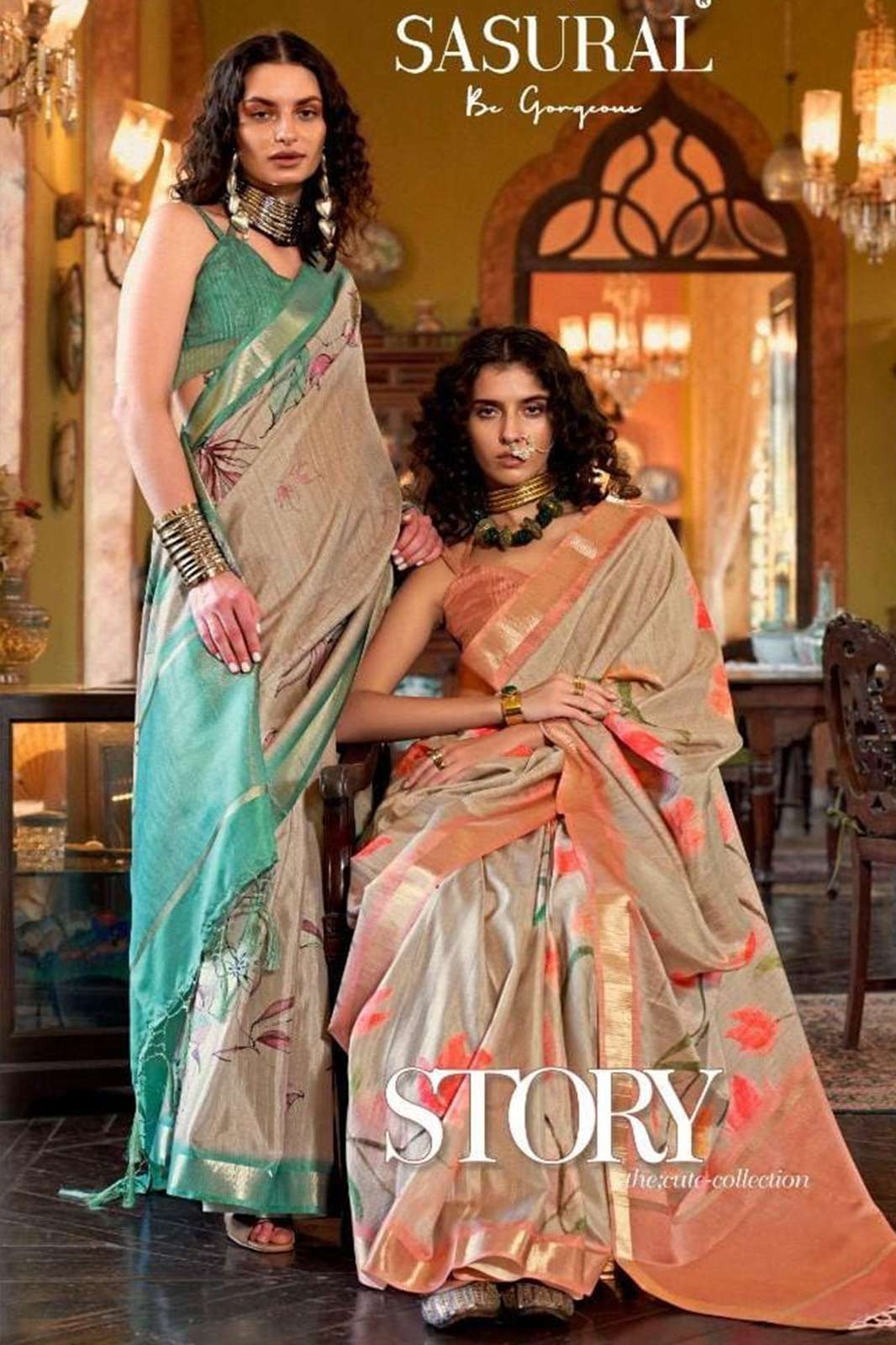 Shri Balahi Emporium 6202 STORY  New Exclusive Indian women party wear sarees 