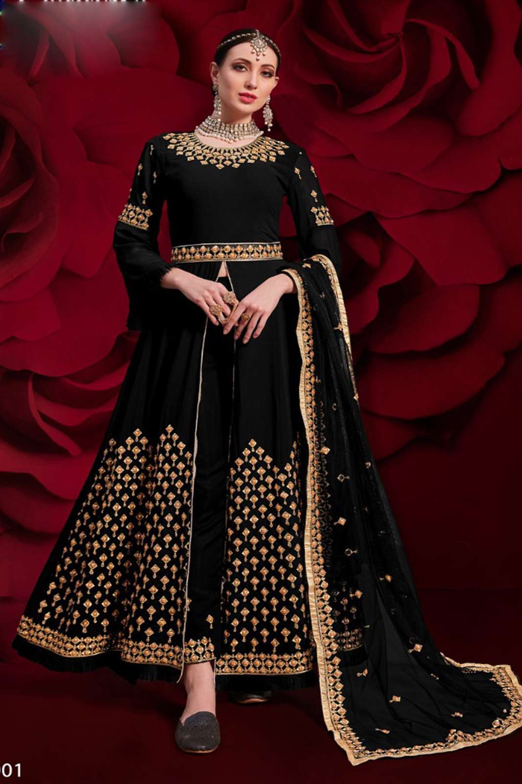 Shri Balahi Emporium 6242 AGHA NOOR 17004 COLORS New Designer Heavy Party Wear Indo Western Gown 