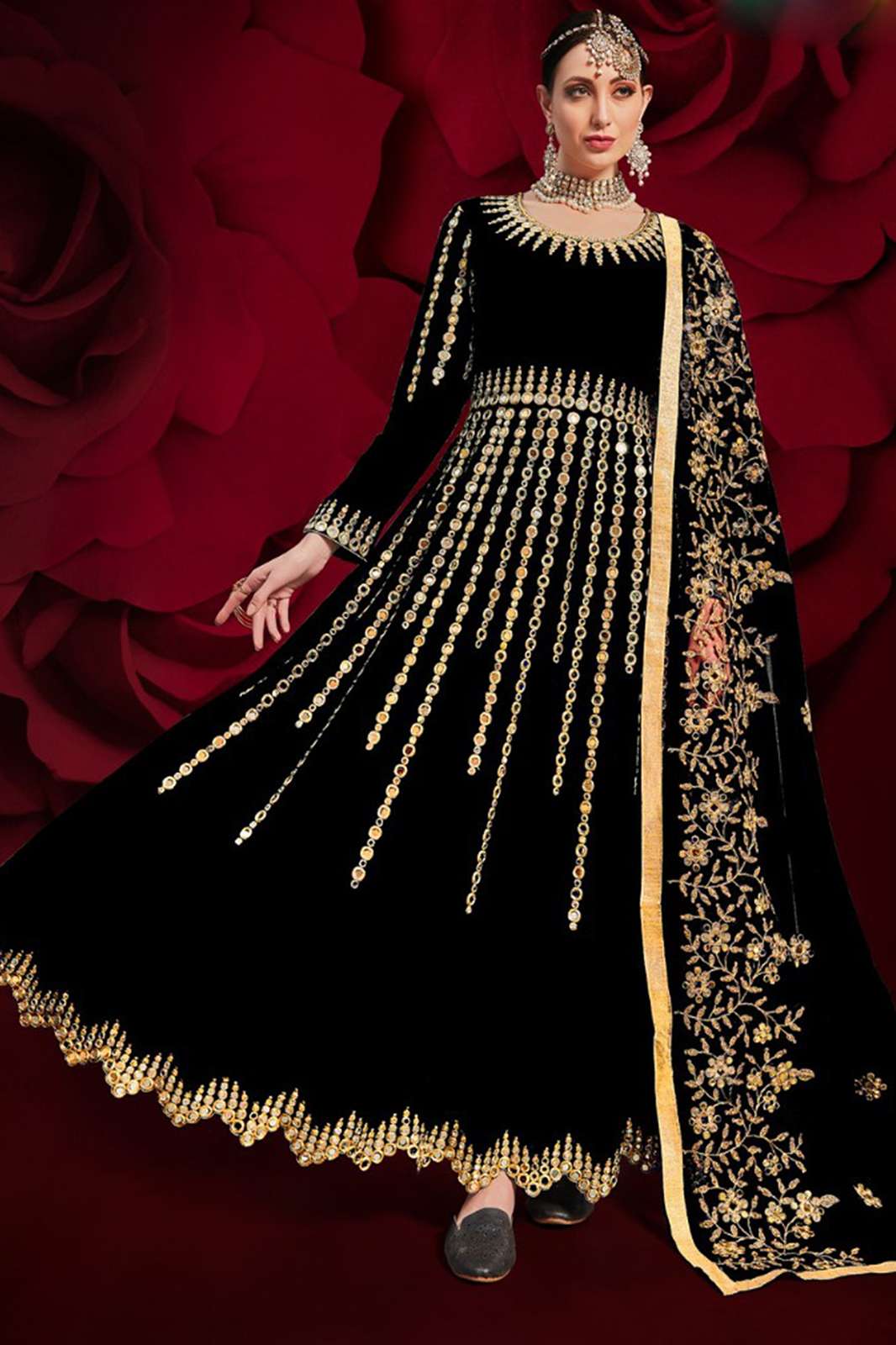 Shri Balahi Emporium 6245 AGHA NOOR 17004 COLORS New Designer Heavy Party Wear Indo Western Gown 