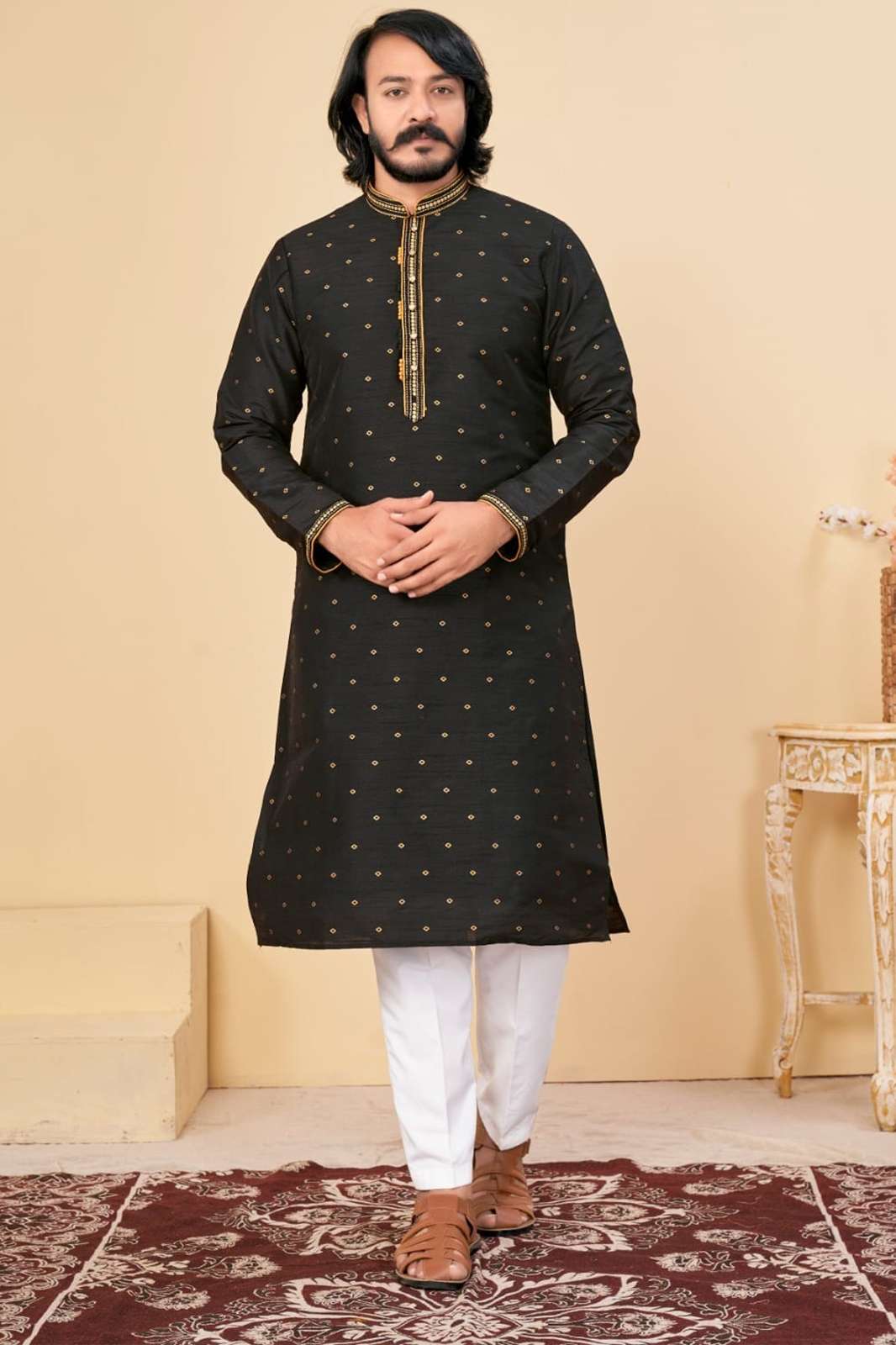 Shri Balahi Emporium 6496 Silk PartyWear Mens Desgner Kurta Pajama Collection 