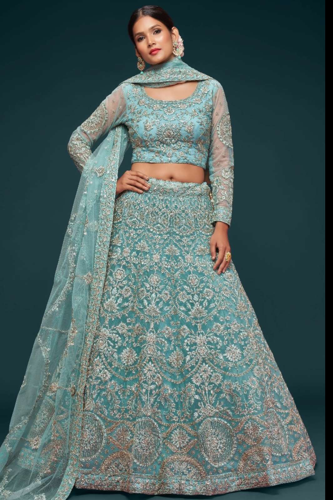 zeel 5458 Code:  7902 indian wedding designer lehenga choli