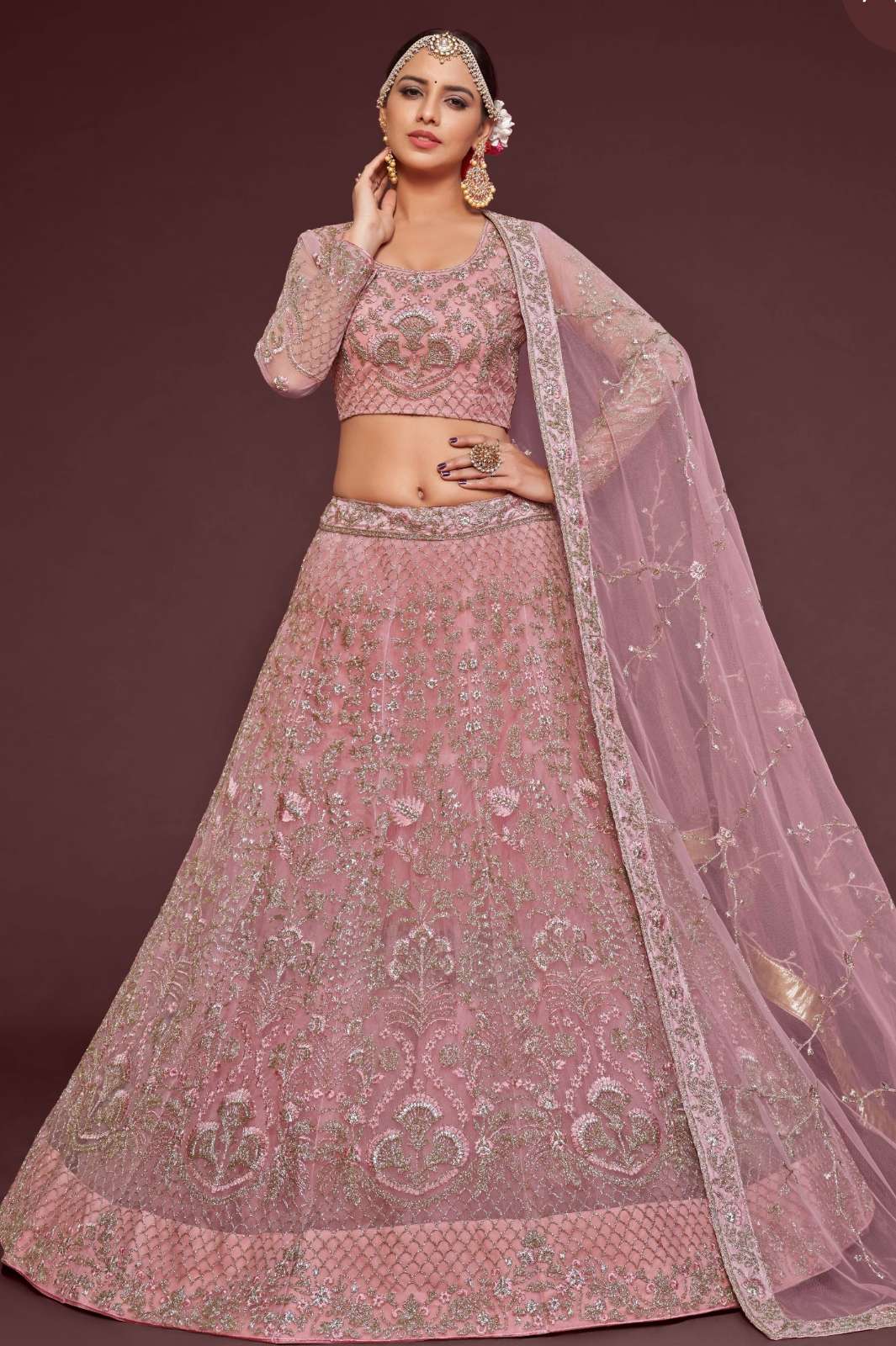zeel 5483 Code:  7909 wedding wear designer net lehenga choli