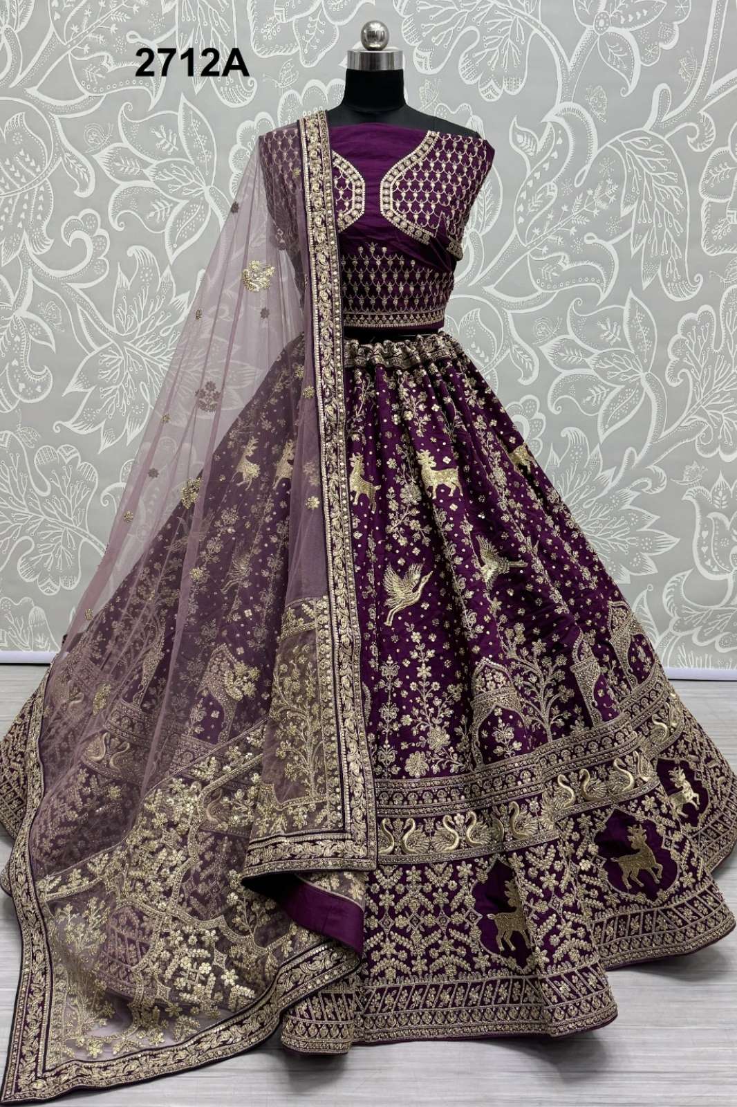 Anjani Art 2712A TO 2712C 7089 Designer Heavy Silk Lehenga 