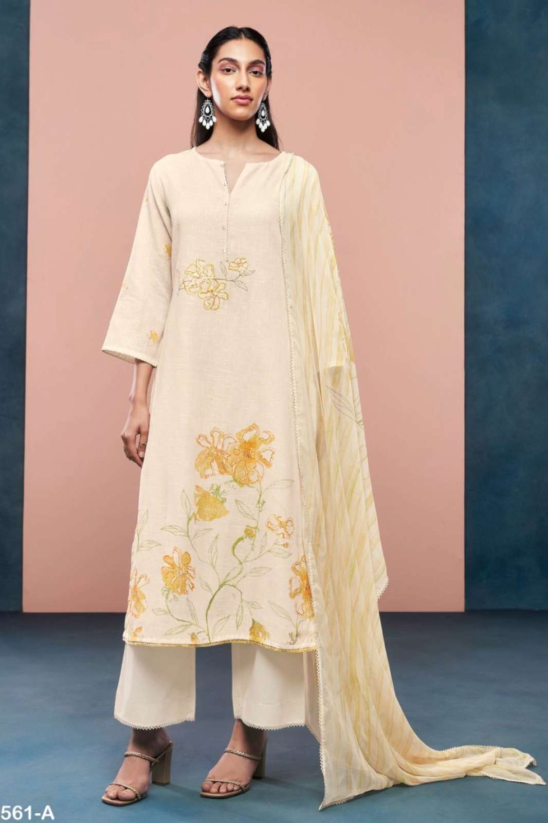 Ganga EVIN DESIGNER PRINTED PREMIUM COTTON LINEN SUIT