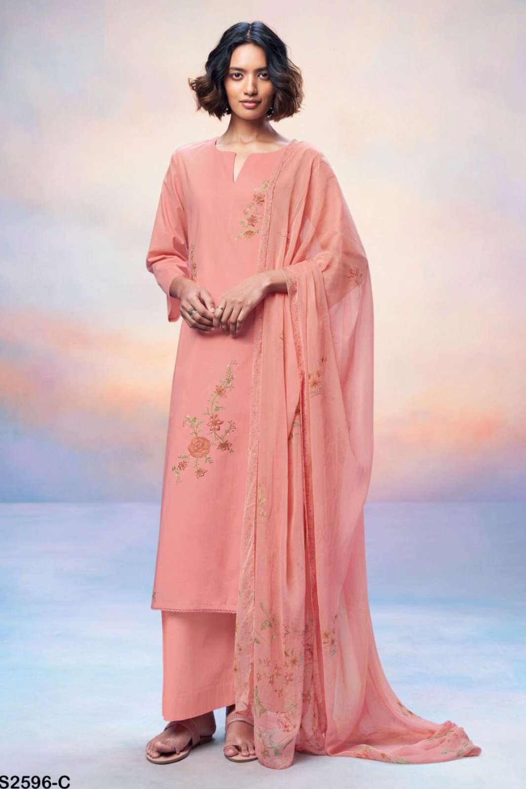 Ganga NUHAA 1275 DESIGNER COTTON LACE SUIT