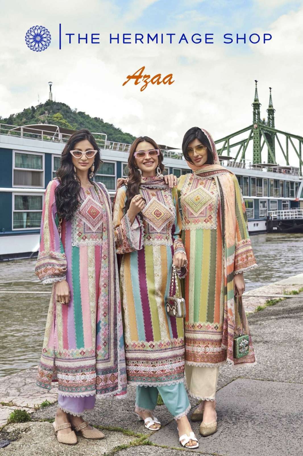 HERMITAGE CLOTHING AZAA PAKISTANI SALWAR SUITS