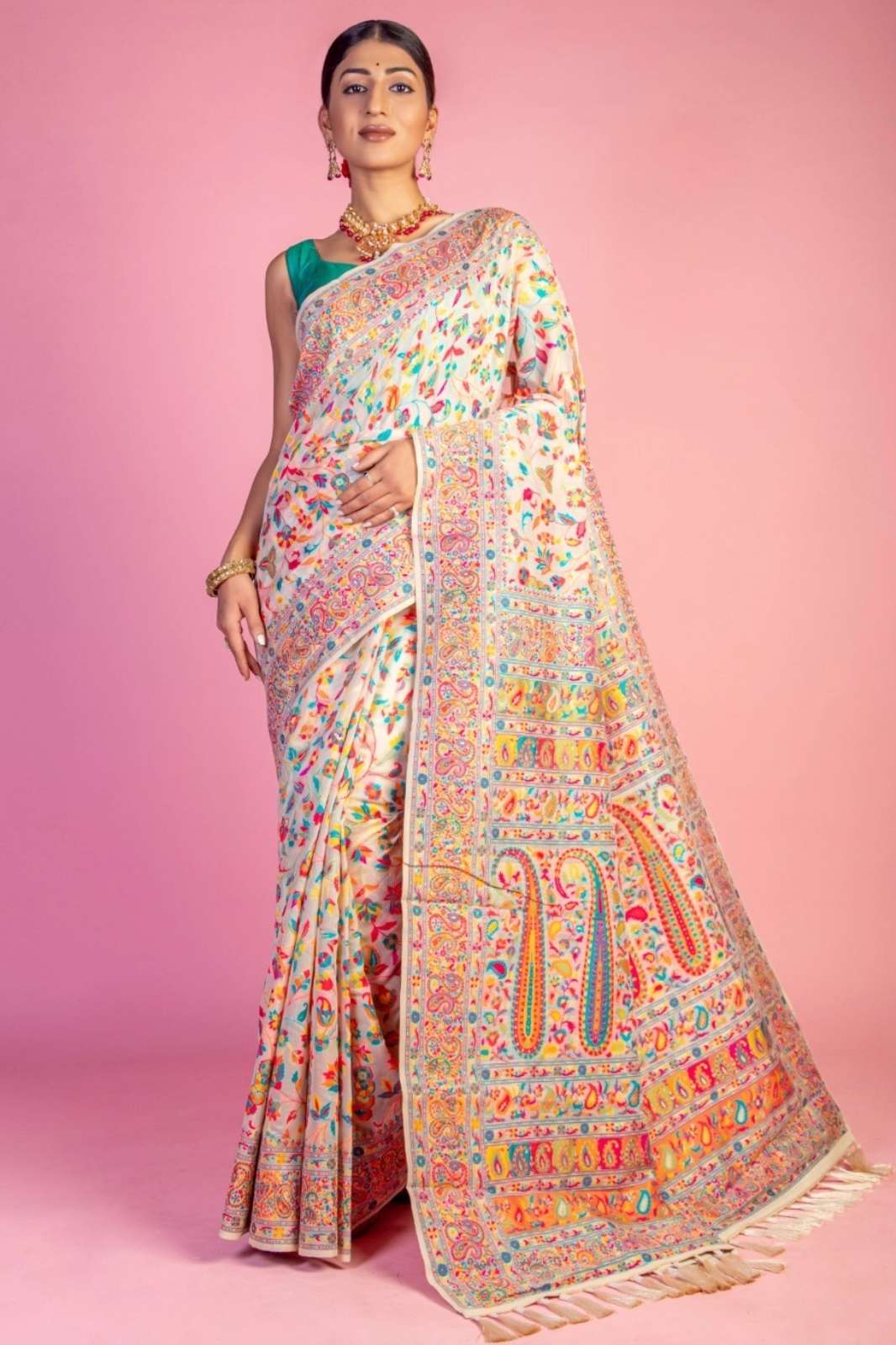 Manjula 6971 AARDHYA VOL-08  DESIGNER KASHMIRI PASHMINA SAREE