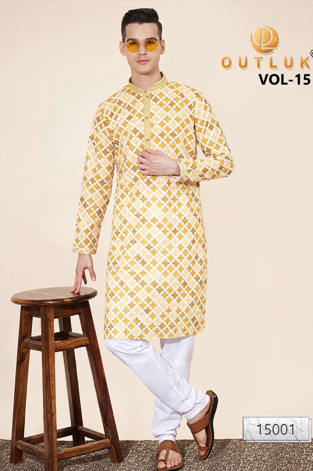 OUTLUK 6571WEDDING COLLECTION VOL 15 Heavy Cotton Digital Men Print Kurta pajama 