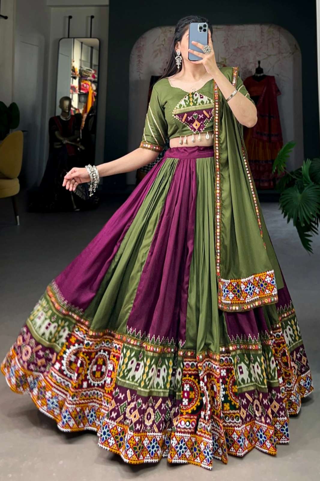 PAYAL CREATION 1617 7056 Navratri Spacial Rayon & Printed Silk Lehenga Choli