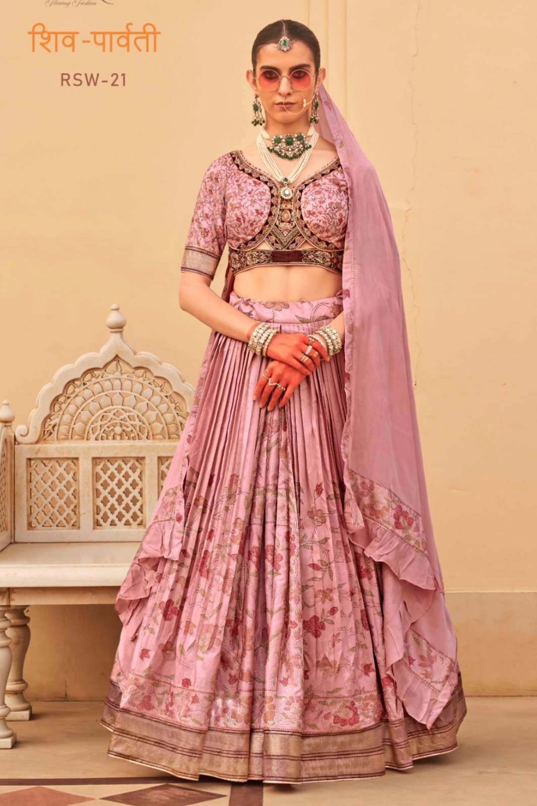 REWAA 6828 Shiva-Parvati (RSMW) WEDDING WEAR DESIGNER LEHENGA CHOLI