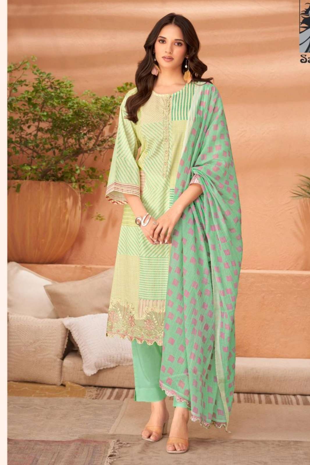 SAHIBA SAARTHI FESTIVAL WEAR DESIGNER PURE COTTON SUIT