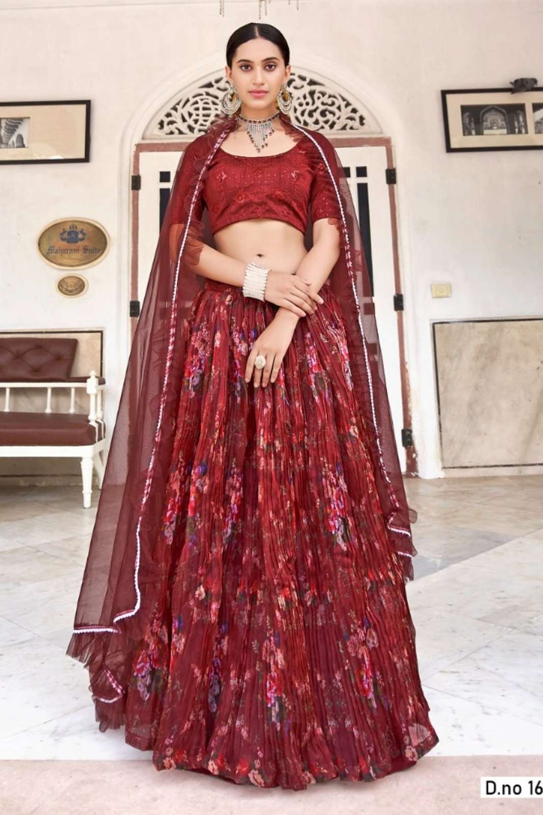 SENHORA 6809 163, 164 TRADITIONAL ORGANZA LEHENGA CHOLI