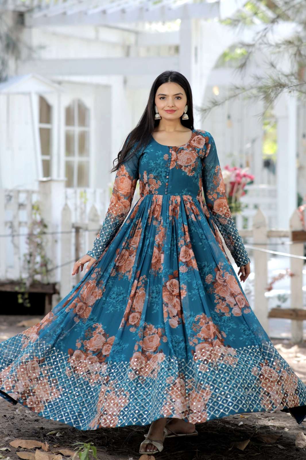 shri balaji emporium 6690 beautiful indian women designer gown