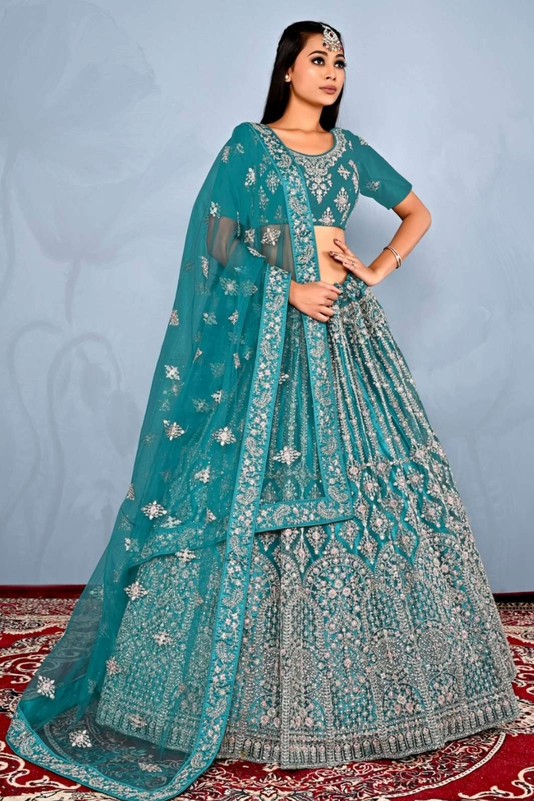 Shri Balaji Emporium 6866D Beautifull Heavy Net Lehenga with Embroidery Work 