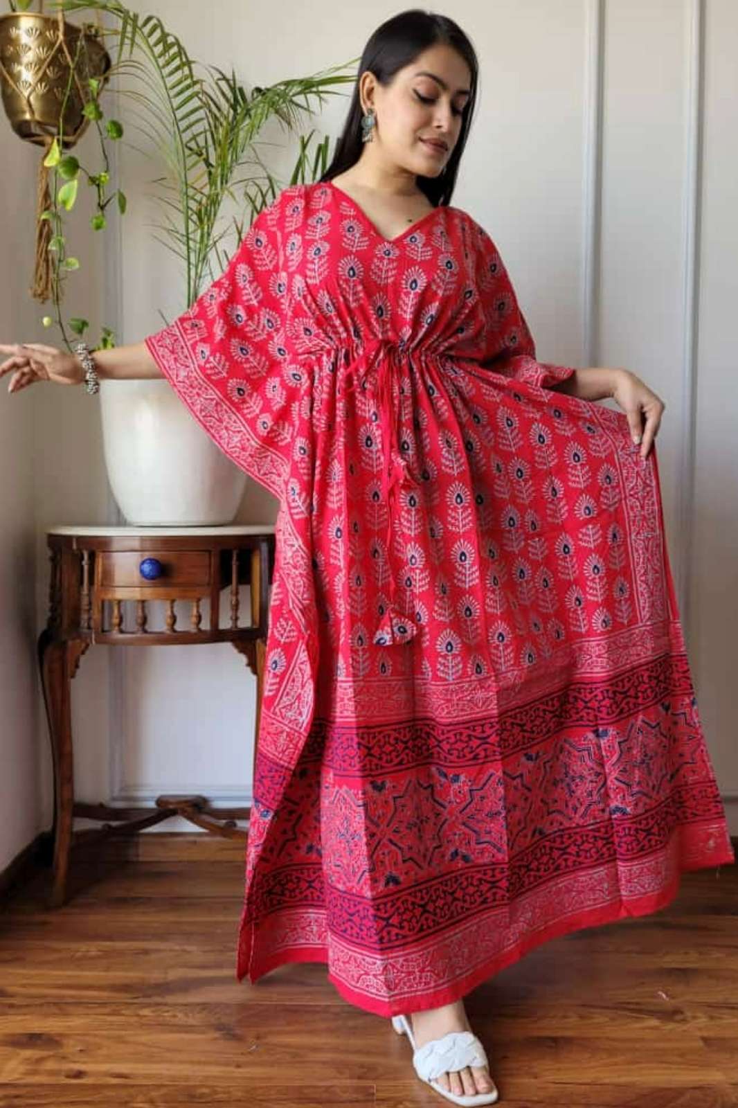 Shri Balaji Emporium 6929 Hand Block Printed Pure Cotton Kaftan For this Summer