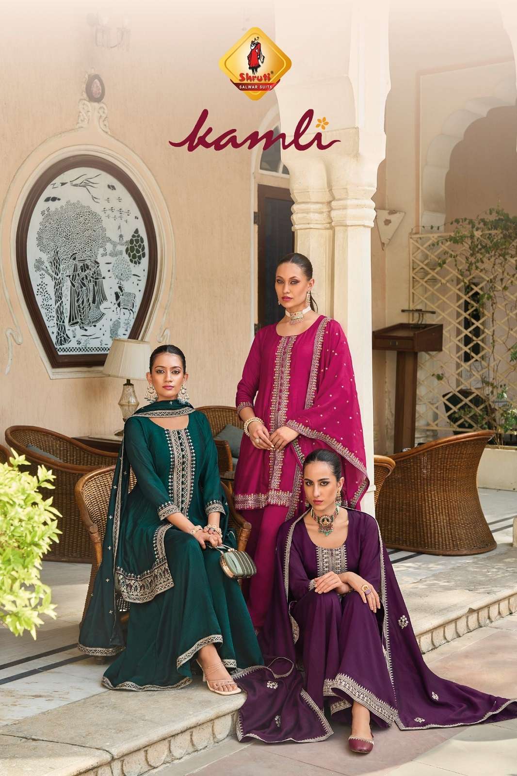 SHRUTI SUITS KAMLI DESIGNER PLAZZO SUITS