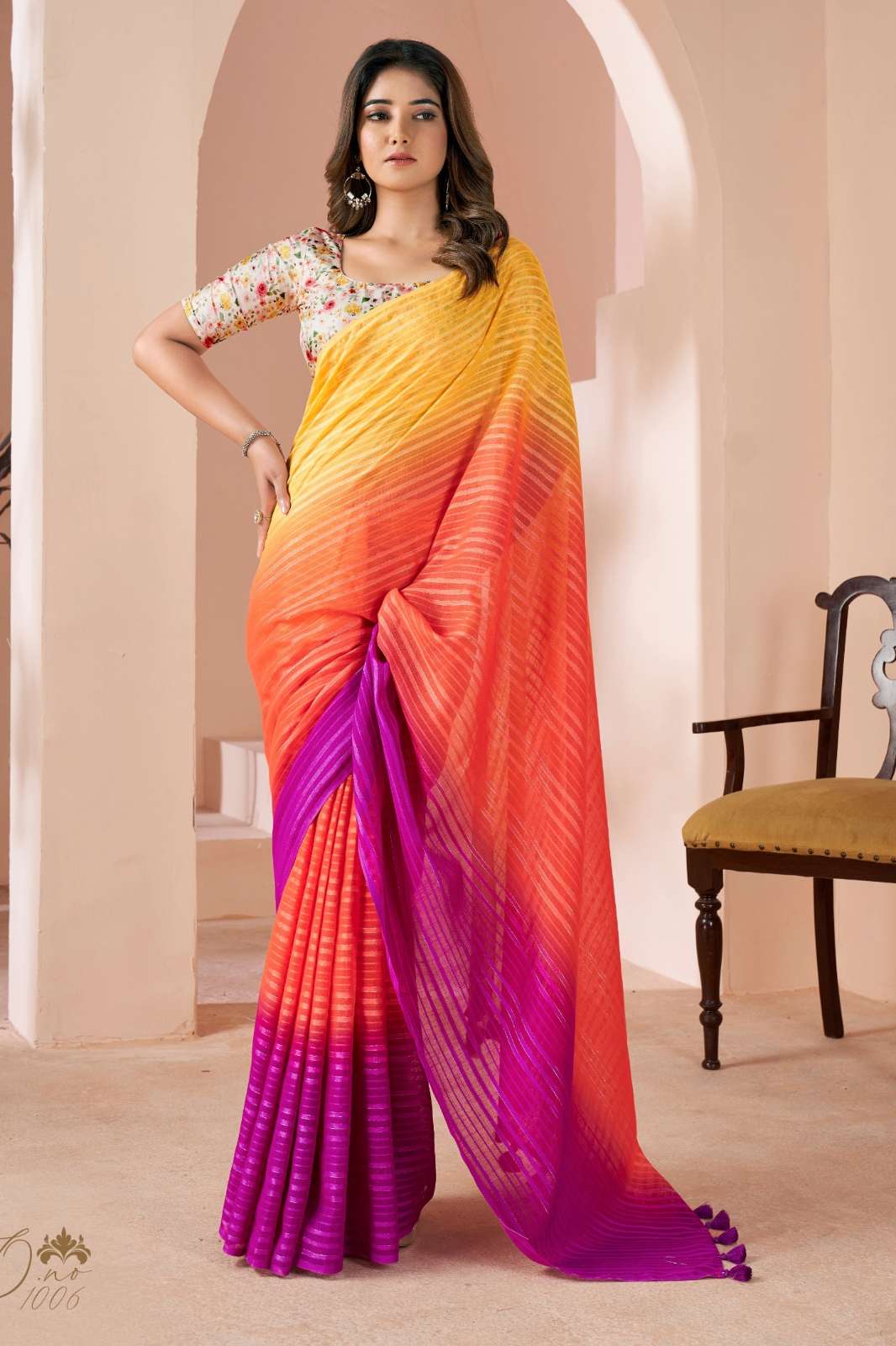 STAVAN 6934 Grassy SUMMER WEAR CASUAL LINEN SAREE