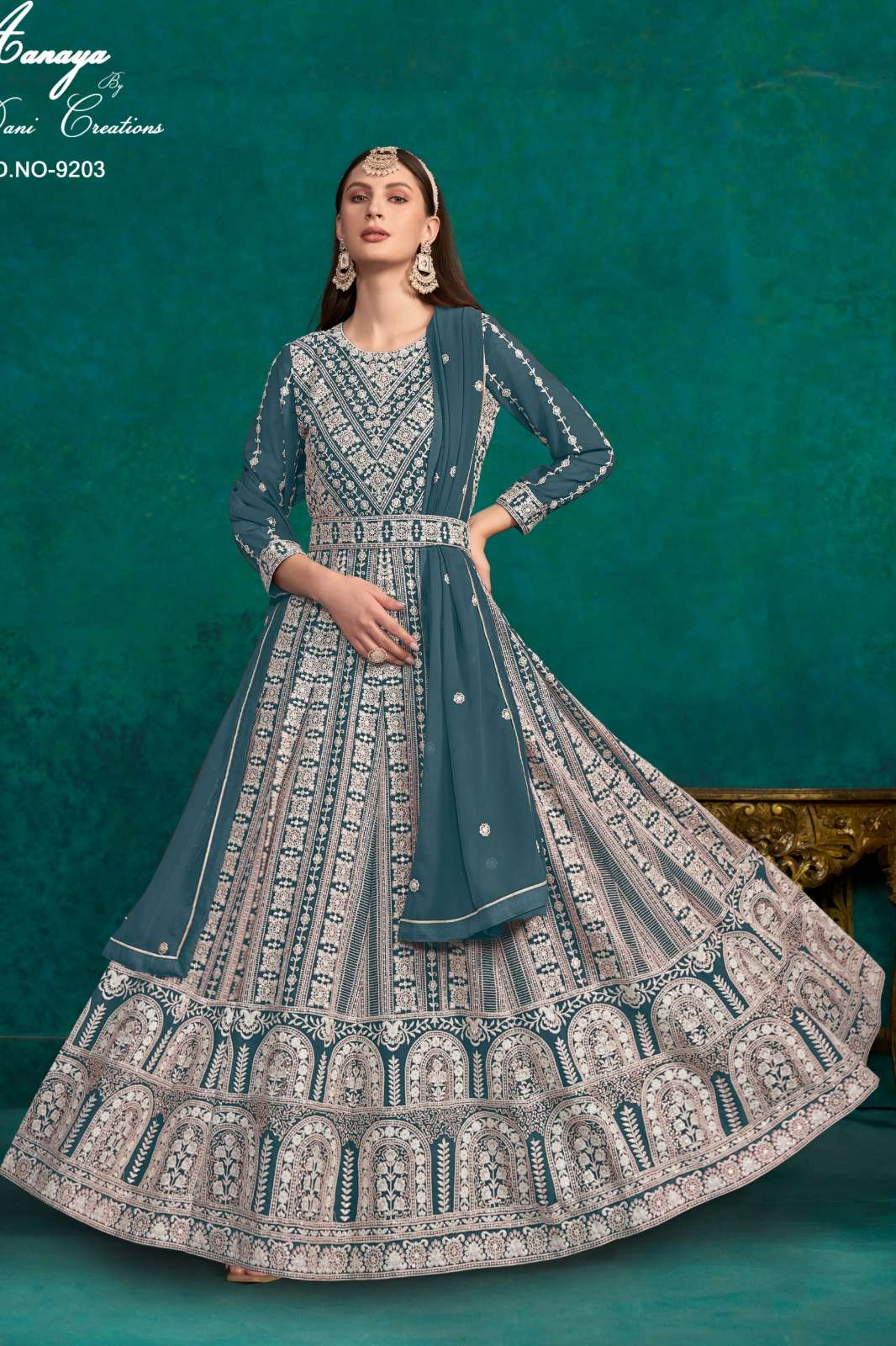 TWISHA 6780 AANAYA VOL-192 LAKHNAVI WORK GEORGETTE DESIGNER ANARKALI SUIT