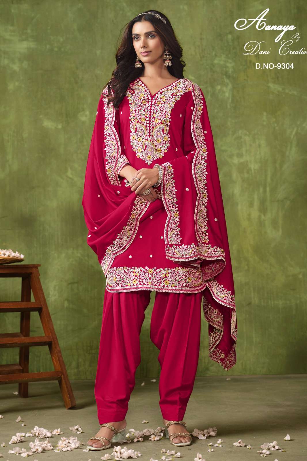 AANAYA 7538 AANAYA 9300 SERI ES (VOL-193Patiala Style  Chanderi Silk Punjabi Salwar Suit