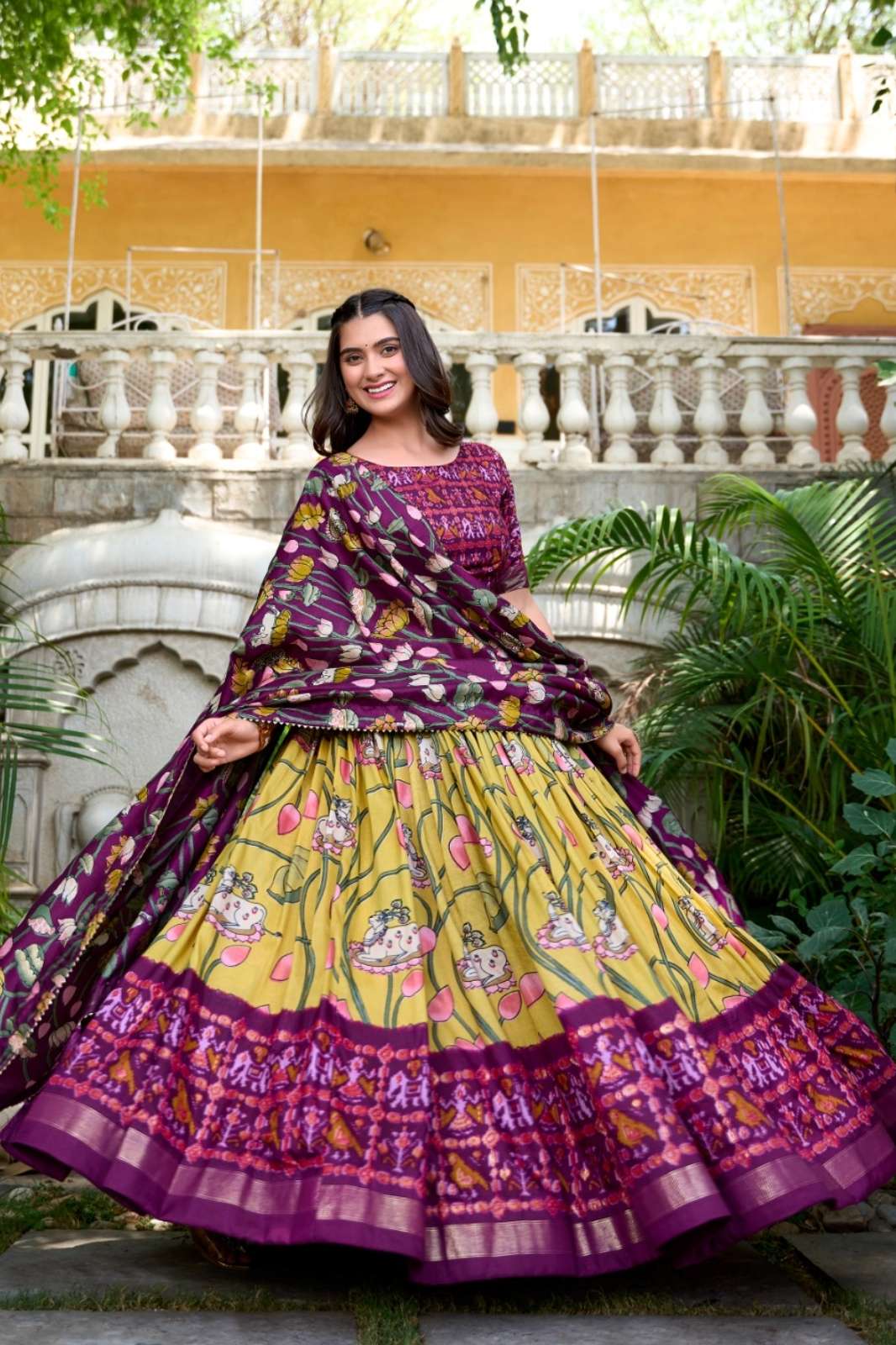 AAWIYA 7760 ISHANYA Patola Printed Designer Tussar Silk Lehenga Choli